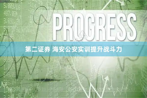 第二证券 海安公安实训提升战斗力
