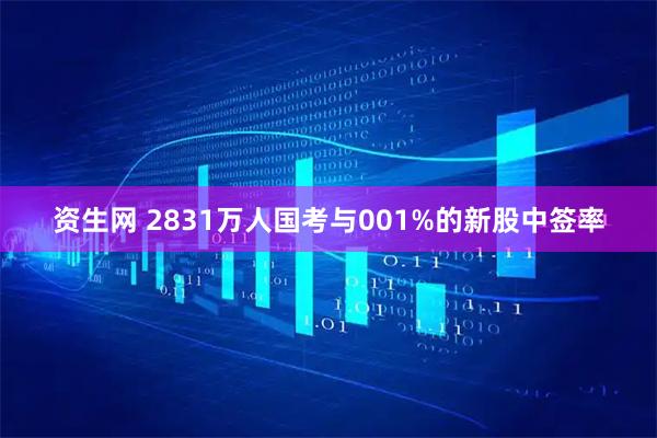 资生网 2831万人国考与001%的新股中签率